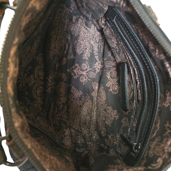 LIEBESKIND Berlin Crossbody Bag Purse With Adjustable  Liebeskind Berlin Women\'s Black Distressed Fabric & Leather XLiselotte Handbag